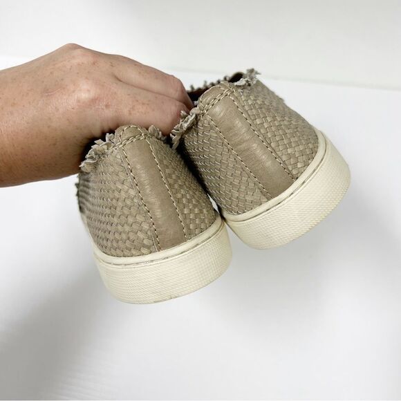 Frye Ivy Fray Woven Slip On Sneaker 8 Cement - Picture 4 of 5